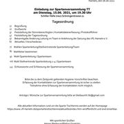 Spartenversammlung 15.06.2021